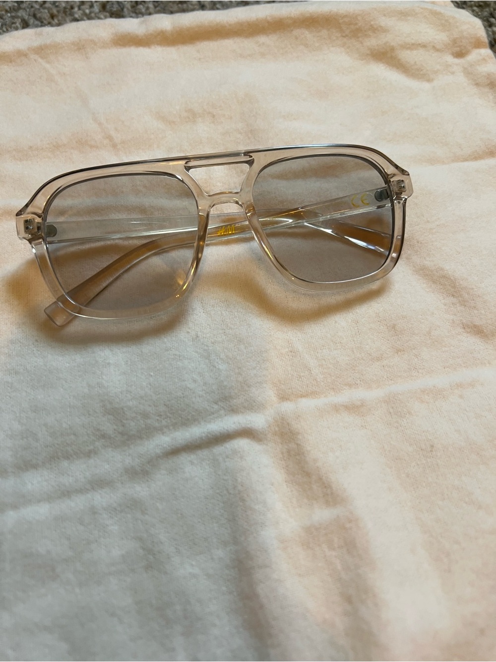 Clear Frame Sunglasses - Transparent Gray Lenses